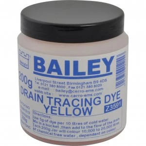 Bailey Drain Tracing Dye Yellow 200g