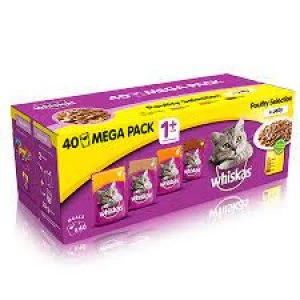 Whiskas 7+ Poultry Selection in Jelly Cat Food 40 x 100g