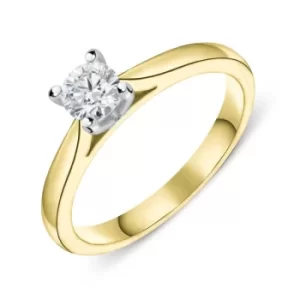 18ct Yellow Gold 0.33ct Diamond Brilliant Cut Solitaire Ring