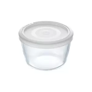Pyrex Cook & Freeze Glass Round Dish with Plastic Lid, 17cm
