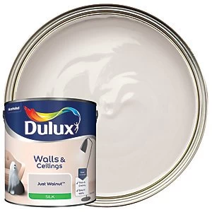Dulux Walls & Ceilings Just Walnut Silk Emulsion Paint 2.5L