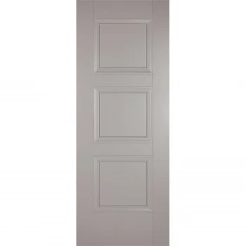 Amsterdam Internal Primed Silk Grey 3 Panel Door - 762 x 1981mm