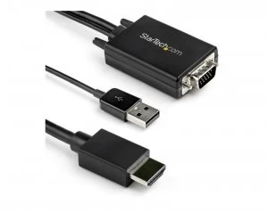 Startech.com 2m (6.6 ft.) VGA to HDMI Adapter Cable - USB Powered - 1