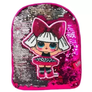 ! Childrens/Kids Diva Baby Sequin Backpack (One Size) (Pink/Silver) - Pink/Silver - Lol Surprise