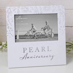 6" x 4" - Amore By Juliana Photo Frame - Pearl Anniversary