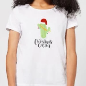 Christmas Cactus Womens T-Shirt - White - 4XL