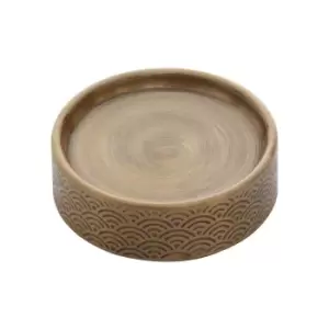 Interiors By Ph Etched Aluminium Soap Dish Gold Finish