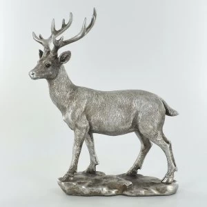Antique Silver Deer Silver Ornament