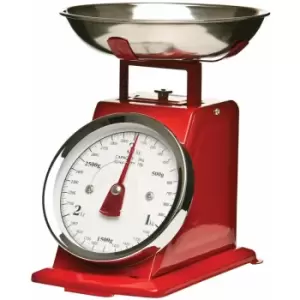 Premier Housewares - Red Standing Kitchen Scale - 3kg