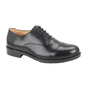 Grafters Mens Leather Capped Oxford Laced Cadet Shoe (10 UK) (Black)