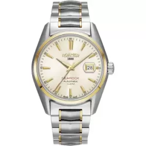 Mens Roamer Stainless Steel Searock Searock Automatic Champagne Dial Yellow Gold Bicolour