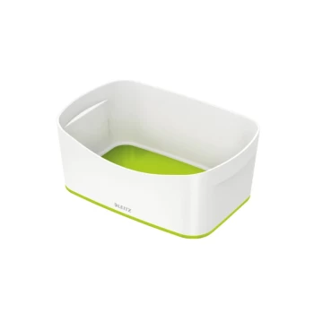 MyBox WOW Storage Tray W 246 X H 98 X D 160 MM White/Green - Outer Carton of 4