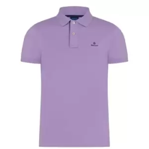 Gant Contrast Rugger Polo Shirt - Purple