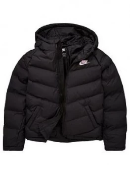 Boys, Nike Older Filled Jacket - Black/Pink, Size S, 8-10 Years