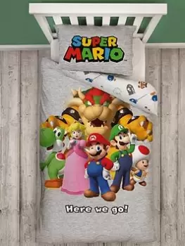 Mario Super Mario Single Duvet - Panel, Multi