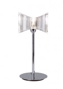 Table Lamp 1 Light G9 Sraight Frame, Polished Chrome