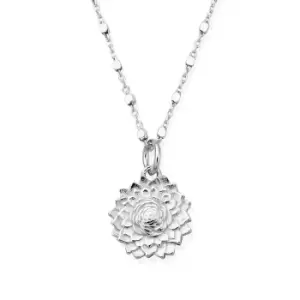 ChloBo Silver Delicate Cube Sunflower Necklace