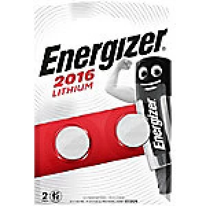 Energizer Button Cell Batteries CR2016 3V Lithium 2 Pieces