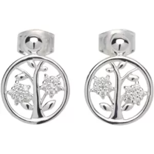 Ladies Unique & Co Sterling Silver 925 Stud Earrings with CZ