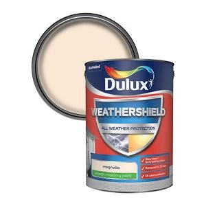 Dulux Weathershield All Weather Protection Magnolia Smooth Masonry Paint 5L