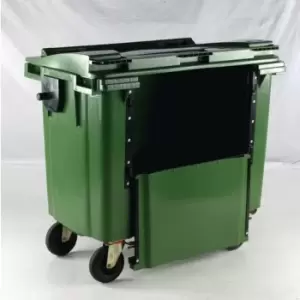 Slingsby 4 Wheelie Bin With Drop Down Front - 660L - Green