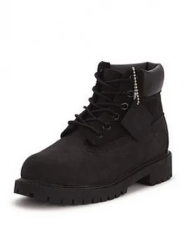Timberland 6" Premium Classic Older Boys Boots - Black, Size 1 Older