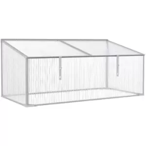 Outsunny - Outdoor & Indoor Greenhouse Plants Cold Frame pc Board 99 x 60 x 44cm - Transparent