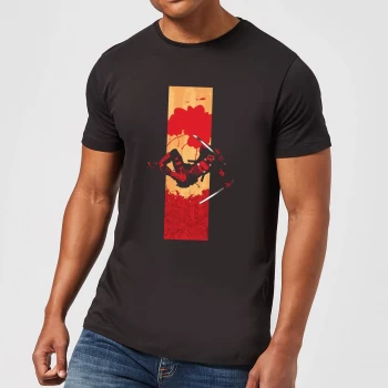 Marvel Deadpool Blood Strip Mens T-Shirt - Black - 4XL - Black