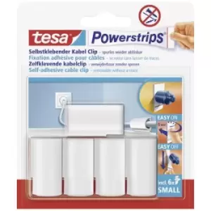 tesa POWERSTRIPS Cable clips White Content: 5 pc(s)