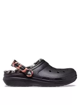Crocs Animal Remix Lined Clog Flat Shoes, Black, Size 5, Women