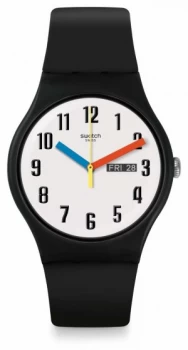 Swatch New Gent Elementary Black Silicone Watch