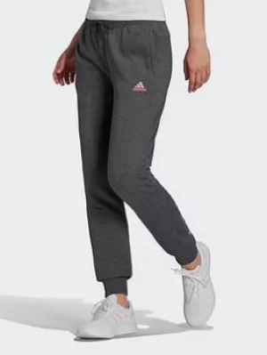 adidas Essentials French Terry Logo Joggers, Grey/Pink, Size 2XL, Women