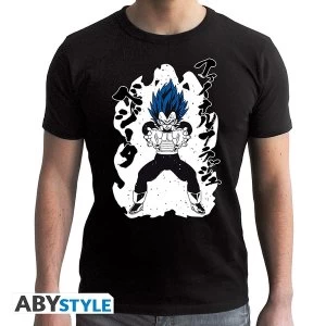 Dragon Ball Super - Royal Blue Vegeta Mens X-Small T-Shirt - Black