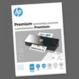 HP Premium Laminating Pouches A4 80 micron Pack 100 9123 61275LM