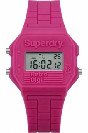 Ladies Superdry Mini Retro Digi Alarm Chronograph Watch SYL201P