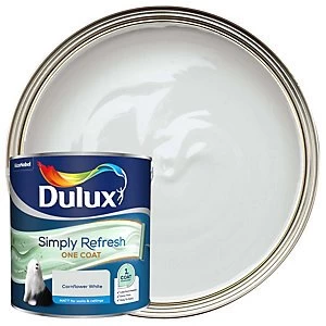 Dulux Simply Refresh One Coat Cornflower White Matt Emulsion Paint 2.5L