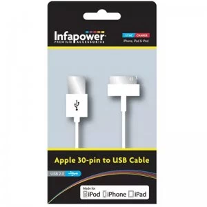 Infapower 30-Pin Apple Dock USB Cable - 1M