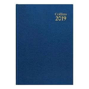 Collins 35 A5 2019 Desk Diary Week to View Blue Ref 35 Blue 2019 35
