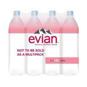 Evian Natural Spring Water 1.5 Litre Pack of 8 143136