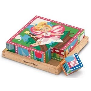 Melissa and Doug Princesses and Fairies Wooden Cube Puzzle