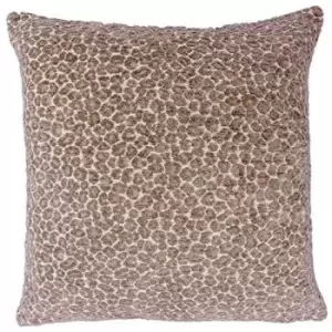 Riva Home Chenille Leopard Print Cushion Cover (One Size) (Beige/Grey/Cream) - Beige/Grey/Cream
