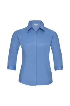 Collection Sleeve Poly-Cotton Easy Care Fitted Poplin Shirt