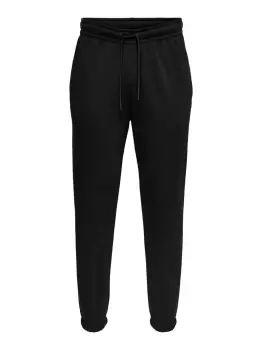 ONLY & SONS Solid Colored Sweatpants Men Black