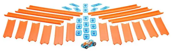Hot Wheels Track Builder - Straight Track Pack & Car Vehicle