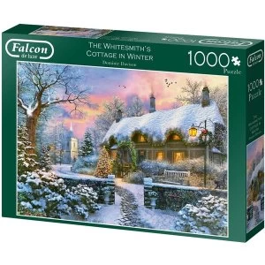 Falcon The Whitesmith&rsquo;s Cottage in Winter Jigsaw Puzzle - 1000 Pieces