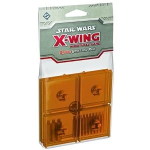 Star Wars X wing Bases and Pegs Accessory Pack Orange