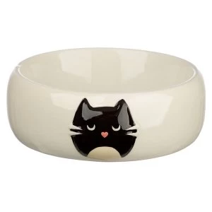 Ceramic Feline Fine Cat Pet Food Bowl
