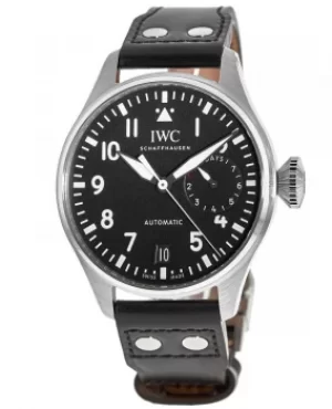 IWC Big Pilot's Black Dial Black Leather Strap Mens Watch IW501001 IW501001