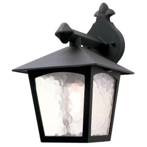 1 Light Outdoor Wall Lantern Light Black IP43, E27