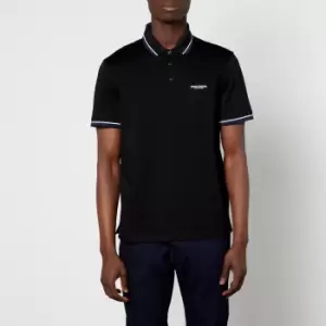 Armani Exchange Mens Mercurized Cotton Polo Shirt - Black - L